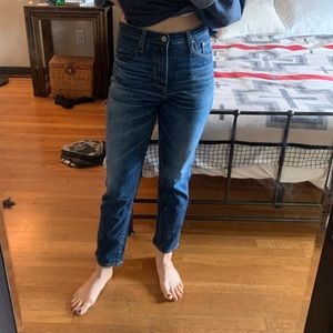 AG Phoebe high rise tapered leg denim